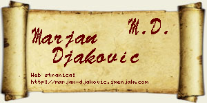 Marjan Đaković vizit kartica